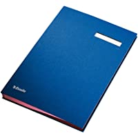 ESSELTE 621063 - Portafirmas fuelle 20 separadores forrado color azul